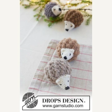Kit DROPS Arici de Crăciun croșetat – Holiday Hedges