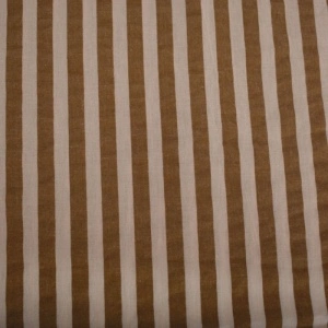 Material Bumbac gofrat Seersucker dungi - Peach & Havana