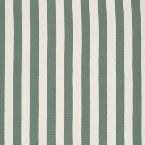 Material Muselină Imprimată Dungi Verde, 100% bumbac - Img 2