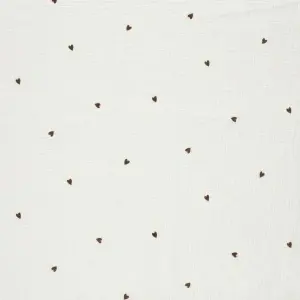 Material Muselină Imprimată Inimioare, 100% bumbac - Img 3