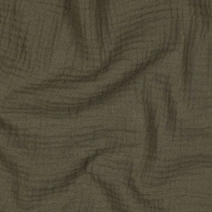 Material Muselină Organică GOTS, 100% bumbac - Dark Moss Green - Img 2