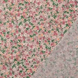 Material Voile Bumbac Flori - Pink - Img 3