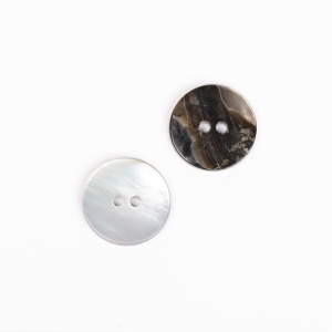 Nasture din sidef rotund 20mm - Gri - Img 2