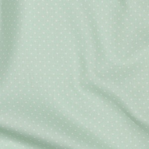 Poplin Bumbac Imprimat Buline Mici - Mint