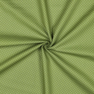 Poplin Bumbac Imprimat Buline Mici - Verde - Img 2