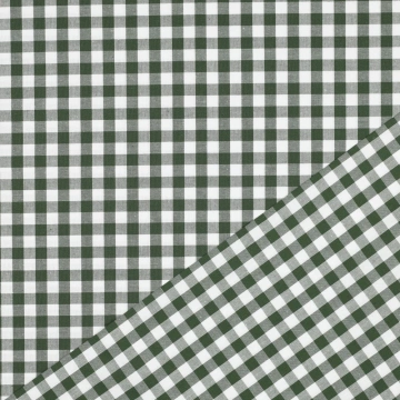 Poplin Imprimat Checks - Verde Închis - Img 4