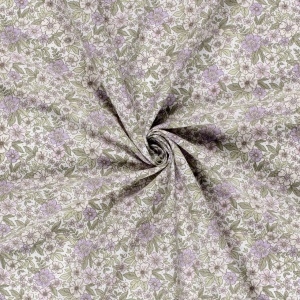 Poplin Imprimat floral - mov - Img 3