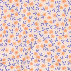 Poplin Organic Imprimat Flori - Piersica