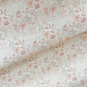 Poplin Premium Imprimat Digital Flori - Beige Forest Plants - Img 2
