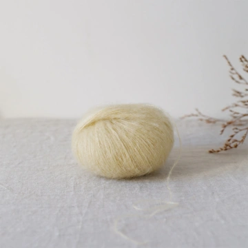 Fir mohair cu mătase De Rerum Natura Bérénice - Crème Anglaise