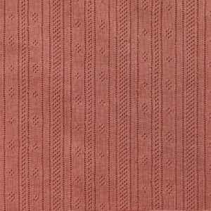 Jerse Bumbac Pointelle Stripes - Clay Pink