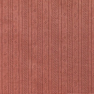 Jerse Bumbac Pointelle Stripes - Clay Pink