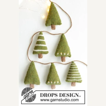 Kit DROPS Brăduți tricotați – Christmas Woods
