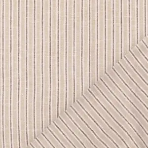 Material In și Vâscoză Yarn Dyed Dungi Subțiri - Beige - Img 2