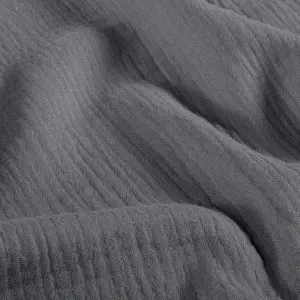 Material Muselină Dublă, 100% bumbac - Grey