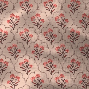 Muselina Imprimata - Pink & Red