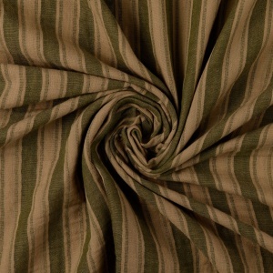 Muselina Yarn Dyed cu Doua Fete in Dungi - Dark Green - Img 2