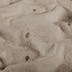Poplin Brodat Floral - Beige - Img 2