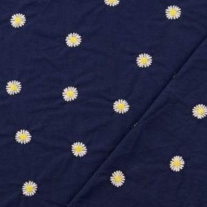 Poplin Brodat Margarete - Navy - Img 3