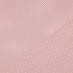 Poplin Bumbac Imprimat Buline Mici - Old Rose - Img 3