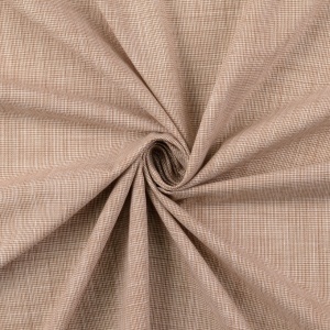 Poplin Imprimat Pied De Poule - Beige - Img 3