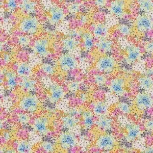 Poplin Premium Imprimat - Flori Multicolore