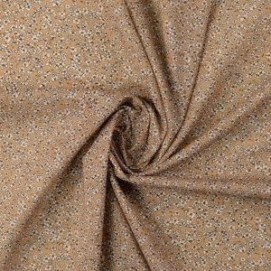 Voile Bumbac Flori - Ecru