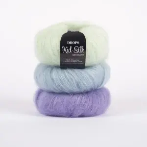 Fir mohair cu mătase DROPS Kid-Silk Uni 60 Peppermint - Img 2