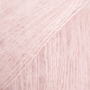 Fir mohair cu mătase DROPS Kid-Silk Uni 63 Powder Pink