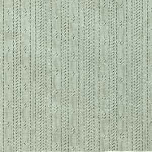 Jerse Bumbac Pointelle Stripes - Dusty Green
