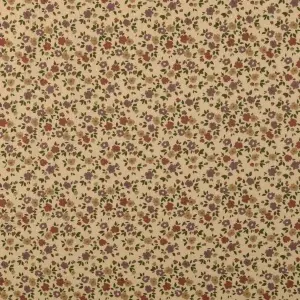Material Bumbac gros imprimat cu floricele - Nude