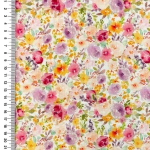 Material In și Vâscoză Imprimat - Floricele - Img 2