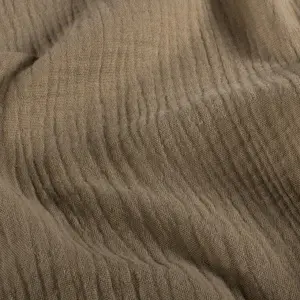 Material Muselină Dublă, 100% bumbac - Camel