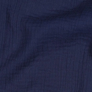 Material Muselină Organică GOTS, 100% bumbac - Navy