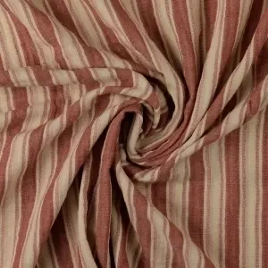 Material Muselină Yarn Dyed Două Fețe Dungi, 100% bumbac - Red - Img 2