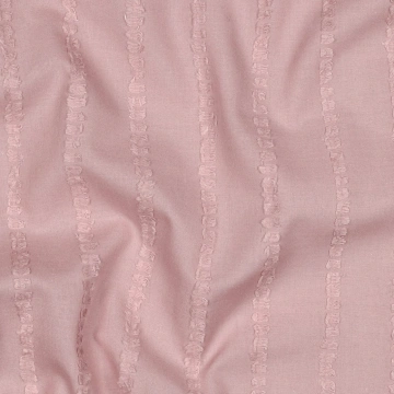 Material Voile Bumbac Brodat - Old Rose