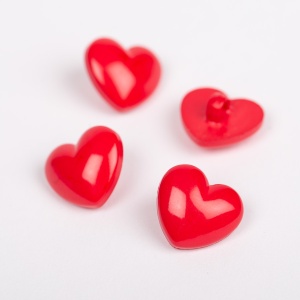 Nasture din plastic 15mm - inima