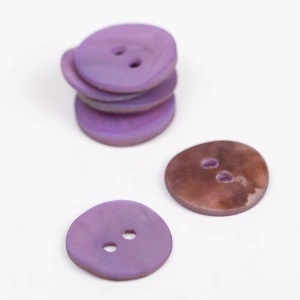 Nasture din sidef rotund 15mm - Mov