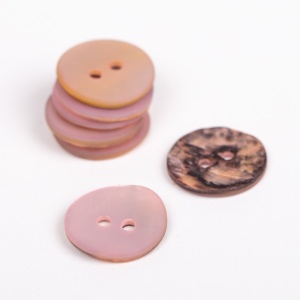 Nasture din sidef rotund 15mm - Roz Pudrat