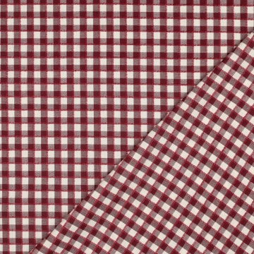 Poplin Bumbac Brodat Yarn Dyed Carouri - Burgundy - Img 4