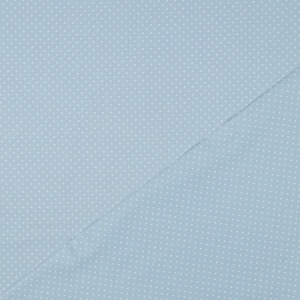 Poplin Bumbac Imprimat Buline Mici - Light Blue - Img 3
