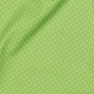 Poplin Bumbac Imprimat Buline Mici - Lime