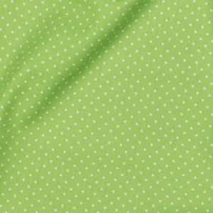 Poplin Bumbac Imprimat Buline Mici - Lime