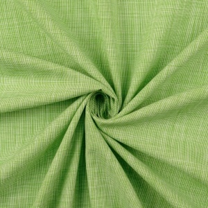 Poplin Imprimat Pied De Poule - Olive Green - Img 3