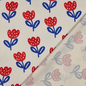Poplin Organic Imprimat Flori - Img 4