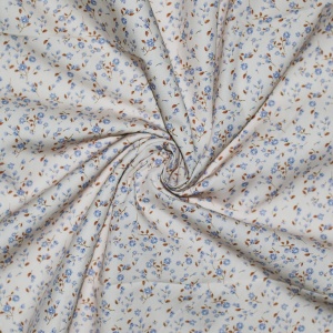 Poplin Premium Imprimat Digital Floricele - Blue Mini Flowers