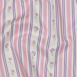 Poplin Premium Imprimat Dungi Si Flori - Purple - Img 2
