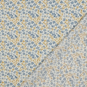 Poplin Premium Imprimat floricele - Blue - Img 3