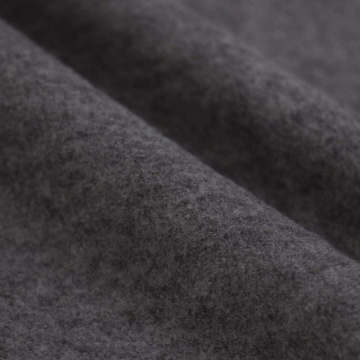 Stofă Loden din Lână 100% (Lână Fiartă) - Melange Dark Grey