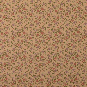 Bumbac gros imprimat cu floricele - Beige